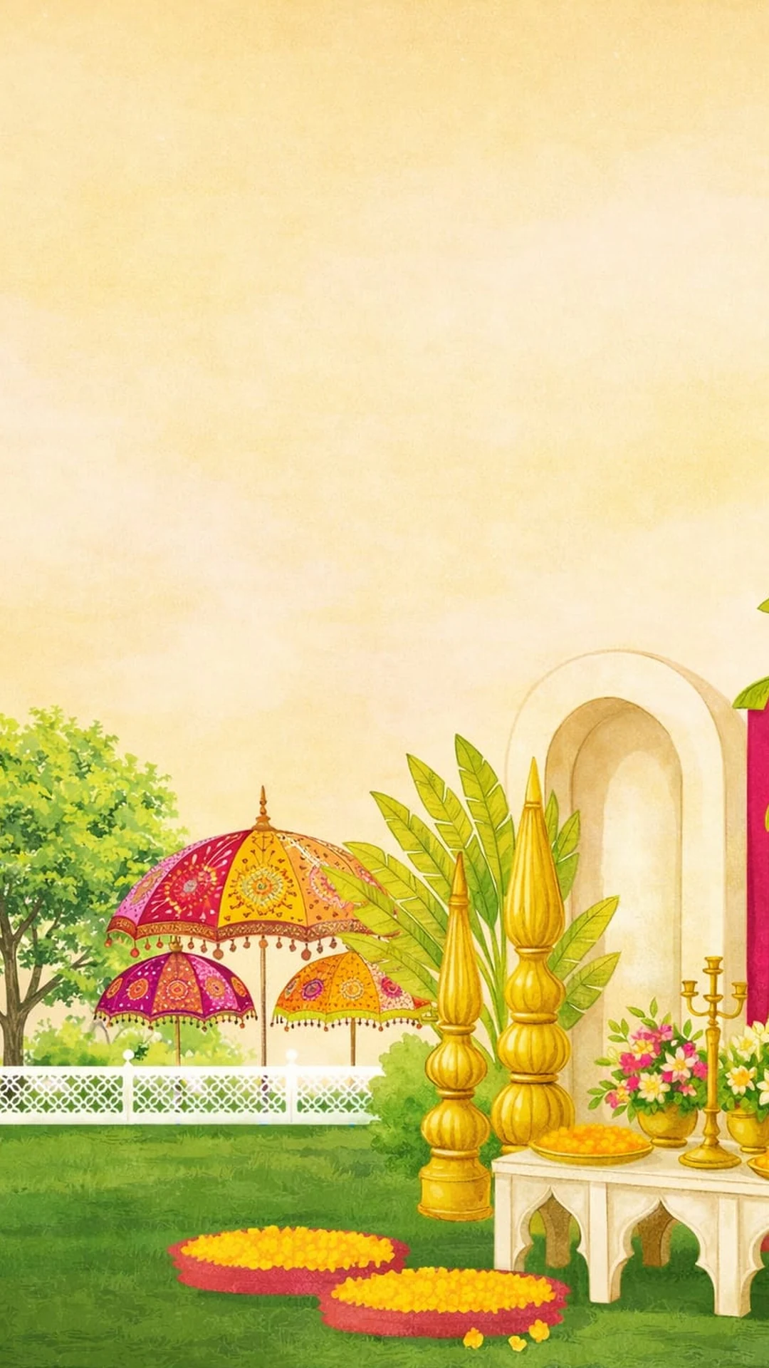 Gulab Bagh — Pastel Peacock-Garden Digital Wedding Invitation, the paintings 3