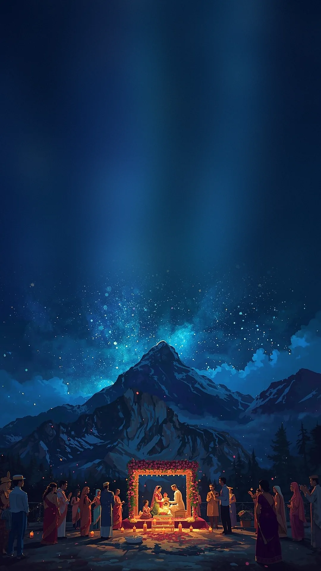 Sitara — Mountain Night-Sky Lantern Save the Date